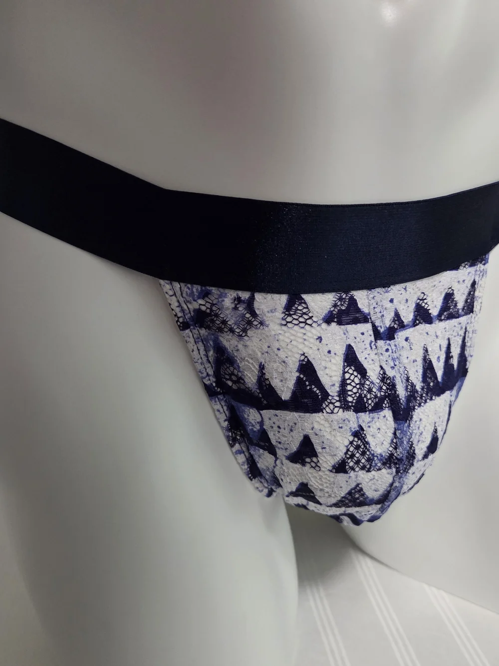 Cosabella Navy Trim White & Blue Jazzy Jef Jockstrap